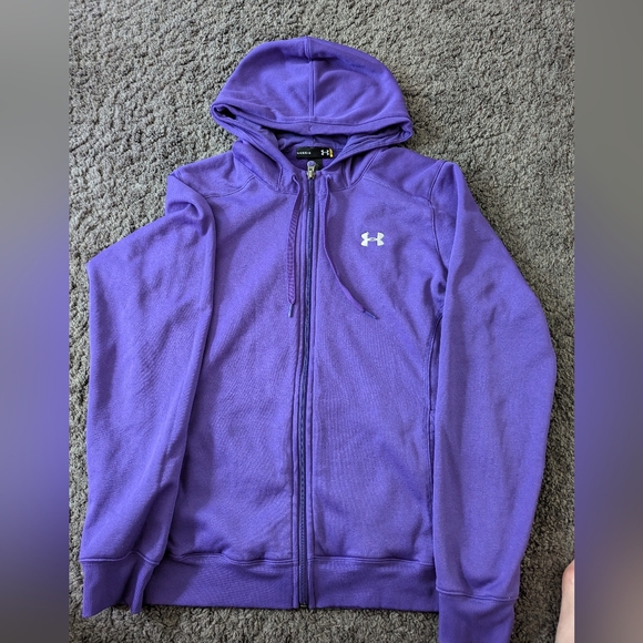 Under Armour Purple Zip Up Hoodie Size large - Picture 1 of 3